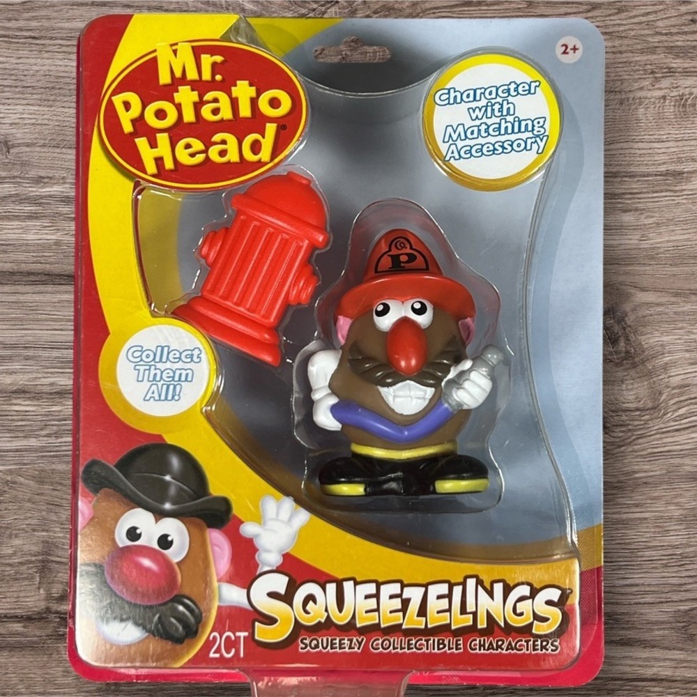 Mr. Potato Head Squeezelings Fireman Figure Toy Collectible‎ Character Accessory